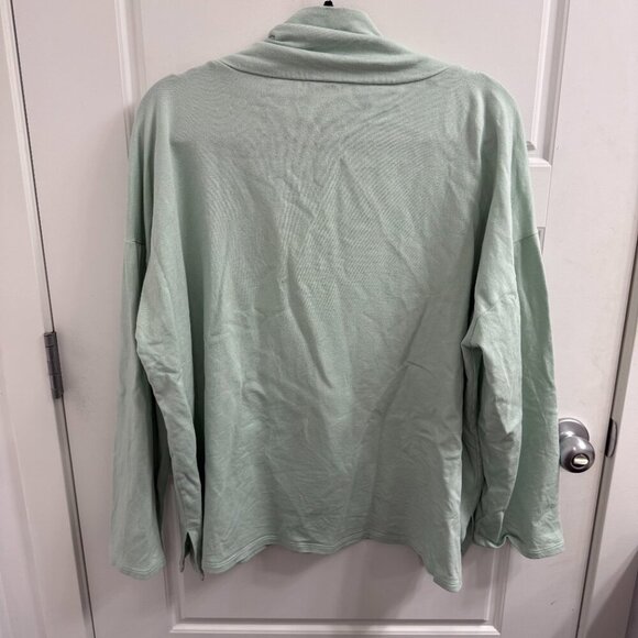 Eileen Fisher Long Sleeve Turtleneck Top Green Size XL - Picture 2 of 4